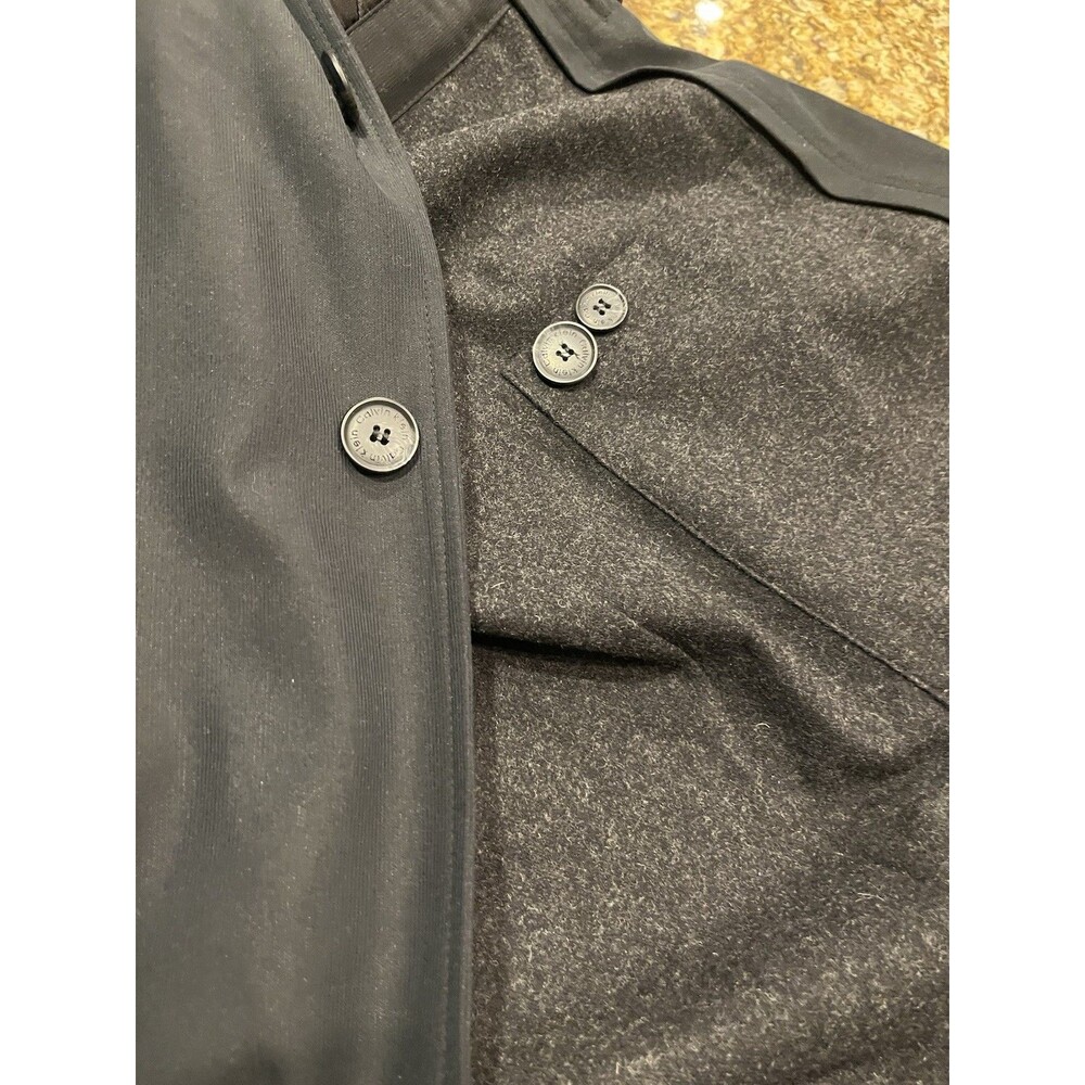 Calvin Klein Men's Black Trench Coat 44 L Thermolite Removable Liner Model Blend - Picture 6 of 12
